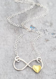 Sosie Designs - Silver Infinity Heart Sideways Necklace
