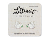 Lilliput Little Things - Squirrel Earrings: Red