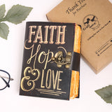 Leather Journal Blank Vintage grimoire with Uv Print