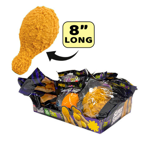 Novelty Brands - Fun Doh MEGA 8" Food Squishies Sensory Toy - 12/Display: Wholesale Price