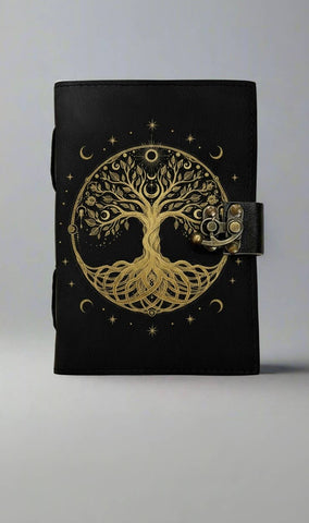 SunlitSage - Tree Of Life Journal | Leather Journal | Blank Vintage
