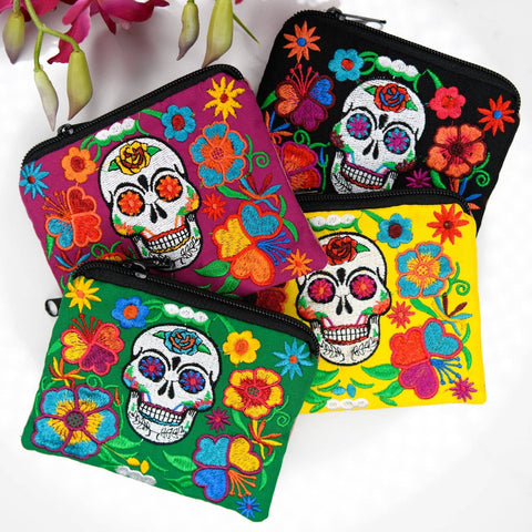Lucia's Imports - Sugar Skull Coin Bag