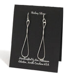 Ken’s handcrafted jewelry - Sterling Silver Earrings Twist/Drop Large