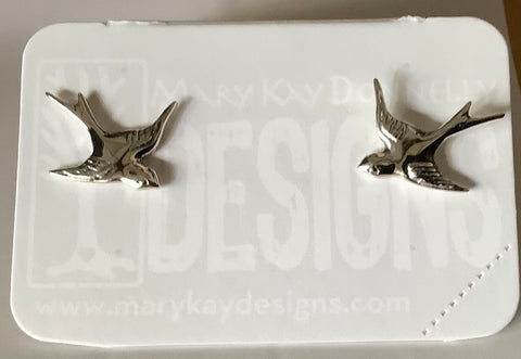 Swallow Stud Earrings by Mary Kay Donnelly