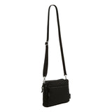 Triple Compartment Crossbody Black