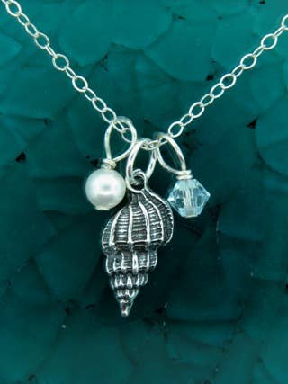 Sosie Designs - Silver Sea Shell Necklace