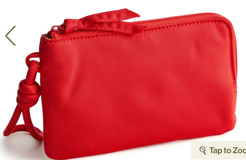 VB Zip Wristlet in Goji Berry Red