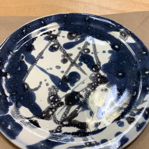 Navy and grey plate