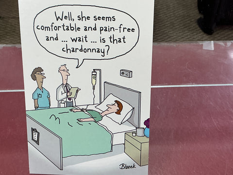 Well,she seems comfortable and pain-streams wait is that Chardonnay?