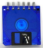 StuckOnU Art - Upcycled Floppy Disk Journals - Cool Fluorescent Colors: Green (not pictured