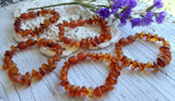 Amber Auksas - Raw Cognac Baltic Amber Bracelets w/ Tag & Certificate GIA: On Green Cord
