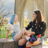 Solmate Socks - Gemstone Crew Socks | USA Made Sustainable Mismatched Socks: XL (Women 12+ / Men 11-14)