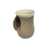 Clay in Motion - The Original Handwarmer Mug: Black and Brown / Left Hand