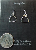 Ken’s handcrafted jewelry - Sterling Silver Earrings Small Triangle