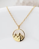 Sosie Designs - Gold Mountain Etched Necklace