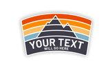 Mad River - Your Custom State Sticker, Retro Rainbow Arch / Decal