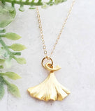 Sosie Designs - #6147 Golden Ginkgo Necklace