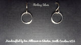 Ken’s handcrafted jewelry - Sterling Silver Earrings X-Small Circle