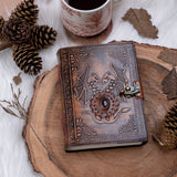 Dragon Leather diary with Stone Embossed Travel Journal