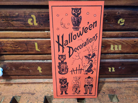 Halloween Decorations Orange Plaque Wood Cutout