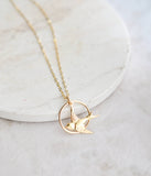 Sosie Designs - Gold Swallow Song Bird Necklace