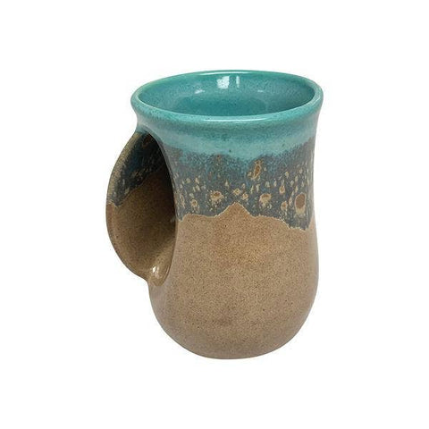 Clay in Motion - The Original Handwarmer Mug: Island Oasis / Left Hand