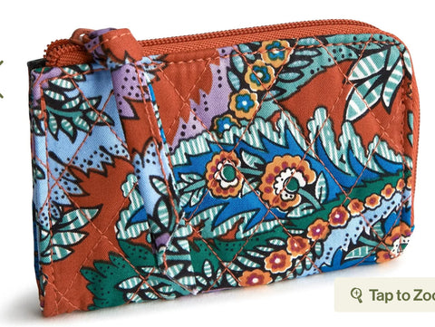 VB Zip Card Pouch Flowers + Feathers