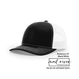 Bigfoot, Sasquatch on Richardson 112 Trucker Hat: Caramel/Black