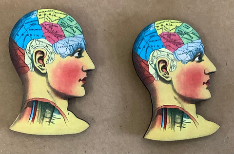 Small Wood Brainiac Magnet by Jen ( one per purchase)