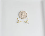 Sosie Designs - Gold Crystal Cluster Stud Earrings (3x10mm)