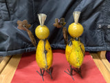 Recycled Tin  Chicks with Flower ( choice of one per purchase)