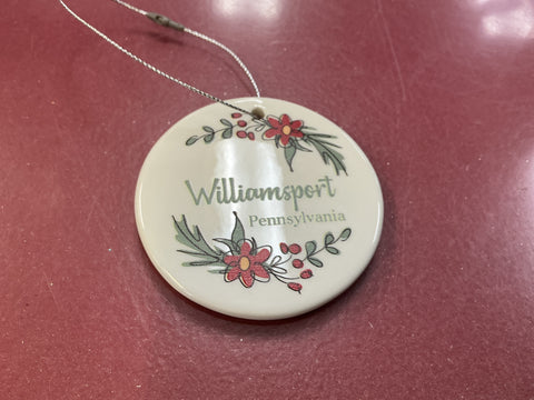 Mad River - Christmas Poinsettia Ornament Williamsport Pa.