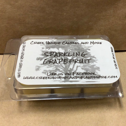 Sparkling Grapefruit organic cubed soy wax by Creek Unique.