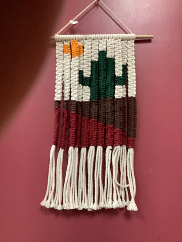 Macrame Cactus Wall Hanging by Nancy