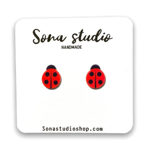 Sona Studio - Ladybug Earrings