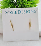 Sosie Designs - #ST500 Gold Double Line Bar Studs