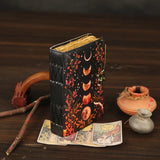 - Vintage Leather Journal Notebook Diary with Moon Print