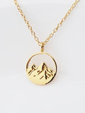 Sosie Designs - Gold Mountain Etched Necklace