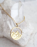 Sosie Designs - Gold Mountain Etched Necklace