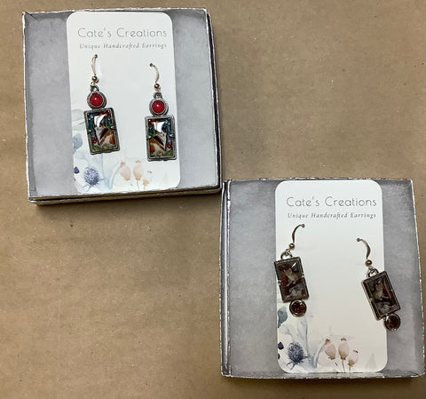 Metal Cat Earrings by Caitlin (one per purchase)