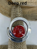 Open Curly Q ring: Plum