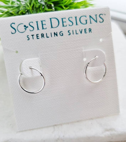 Sosie Designs - ST107Silver Tiny Endless Huggie Hoops