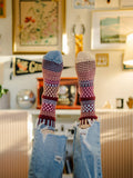 Solmate Socks - Larkspur Crew Socks | Eco-Friendly & Made in the USA: Large (Women 10 - 12 / Men 9 - 11)