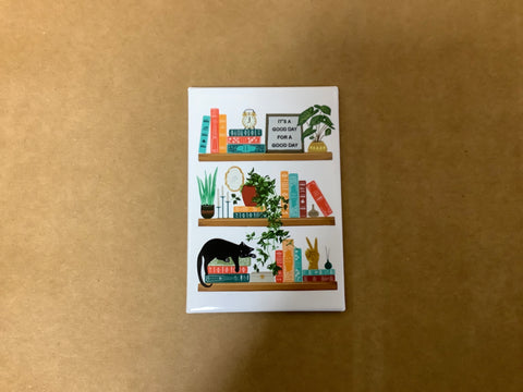 Magnet…Books and a Black Cat