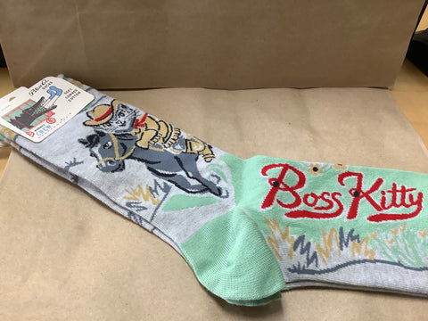 Boss Kitty Crew Socks by Blue Q