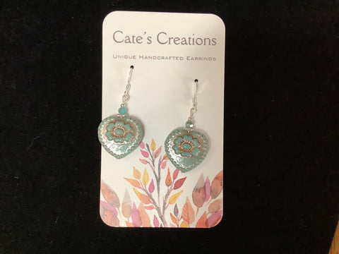 Czech Glass Heart Earrings