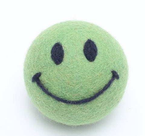Ethical Global - Smiley Face: Eco Wool Dryer Balls Fair Trade: Green