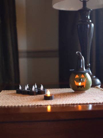 Meadowbrooke Gourds - Tea Lights with Timer Black - Bag of 25