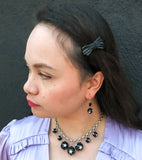 Classic Hardware - Star Drop Black Earrings