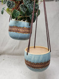 Turtle Hollow Pottery - Boho Lace Hanging Planter